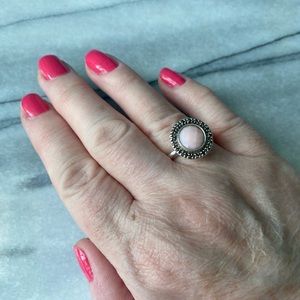 Pandora Ring with Pink Stone